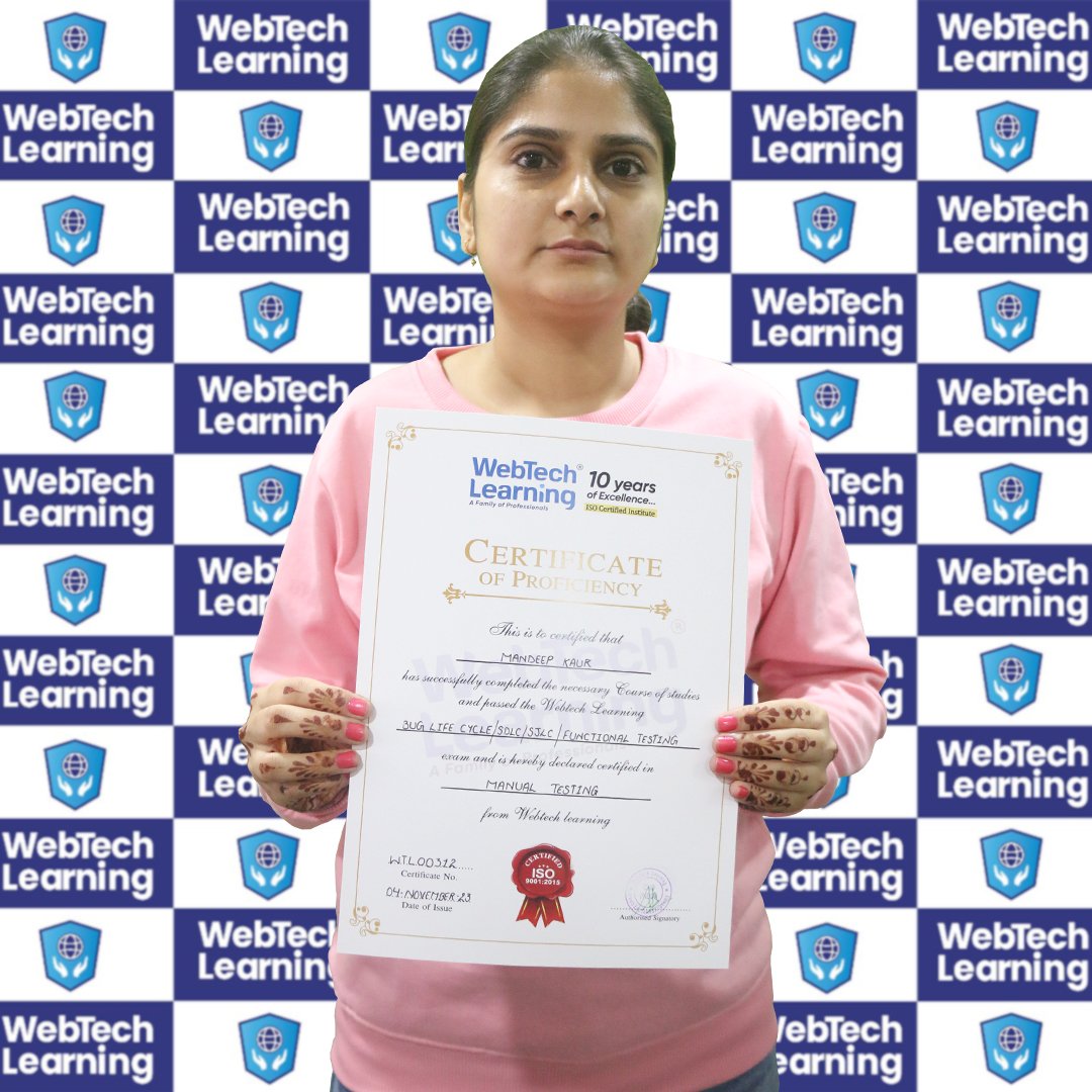Mandeep Kaur CIIM- Webtech Student Certificates new2