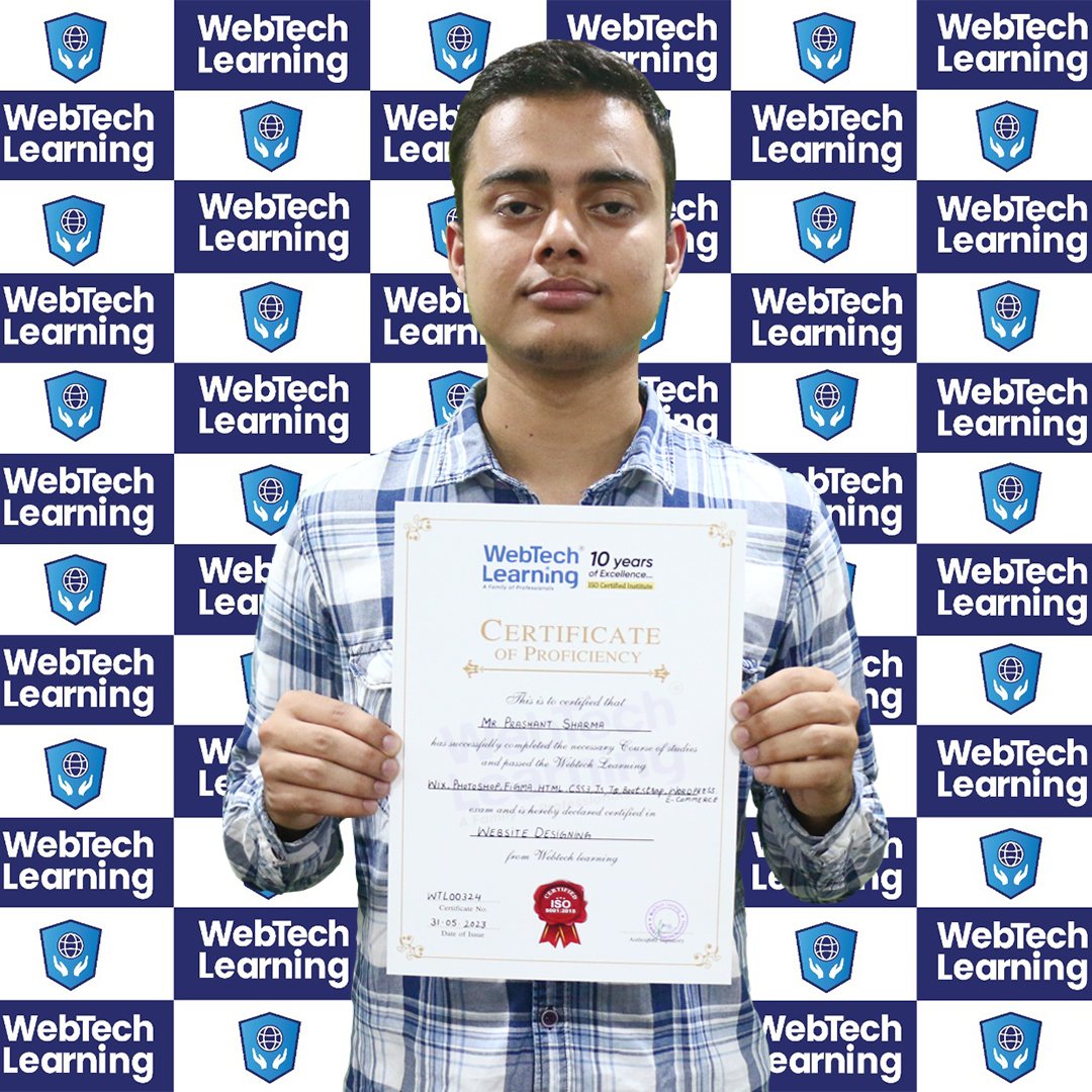 Webtech Learning Student Certificate Pics